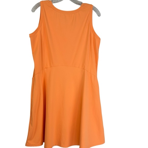 Baleaf Orange Womens Golf Tennis Dress Athletic Sport 2 Pockets Sleeveless SZ XL - Picture 4 of 10